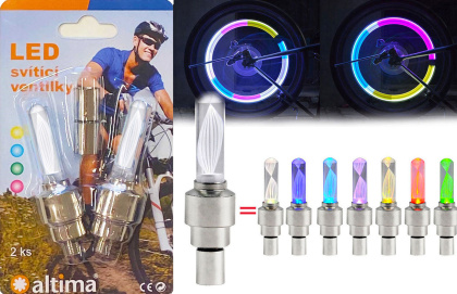 Leuchtende LED Ventile - MEHRFARBIG